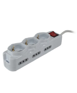 Alargue zapatilla 3 tomas bipaso + schuko 2.5 m Power