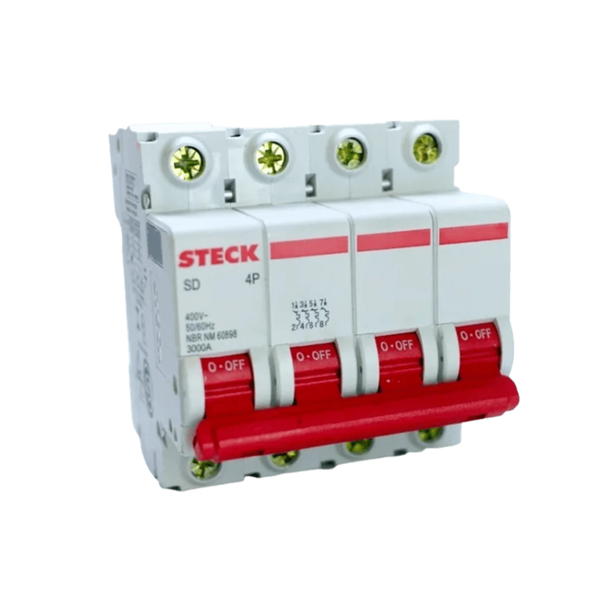 Interruptor térmico 4 polos 63A Steck