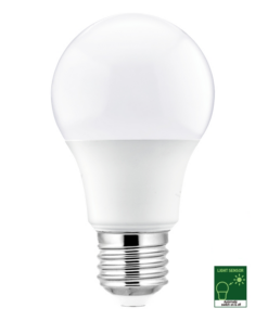 Lámpara LED 9W E27 con Fotocélula Luz Cálida Moonlight