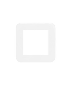 Plaqueta mini Reggio con bastidor 2 módulos Blanco